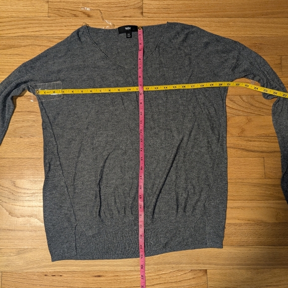 $4 Gray Oversized Mossimo Sweater Ribbed Hi Low Hem MEDIUM - Picture 4 of 8